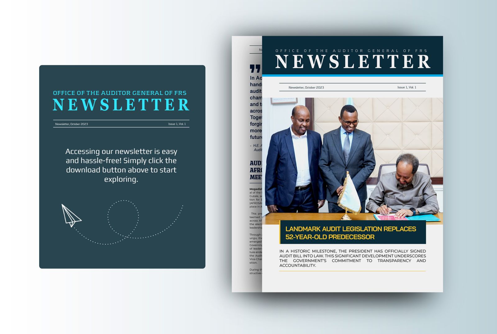 The Newsletter Of The Office Of The Auditor General Of Somalia “NOW AVAILABLE”